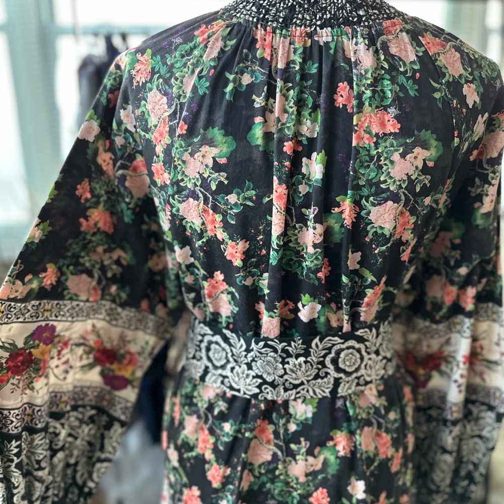 Alice + Olivia | DREAM CASTLE 
Mix Print Long Sleeve Cotton Blend Dress - Picture 10 of 15